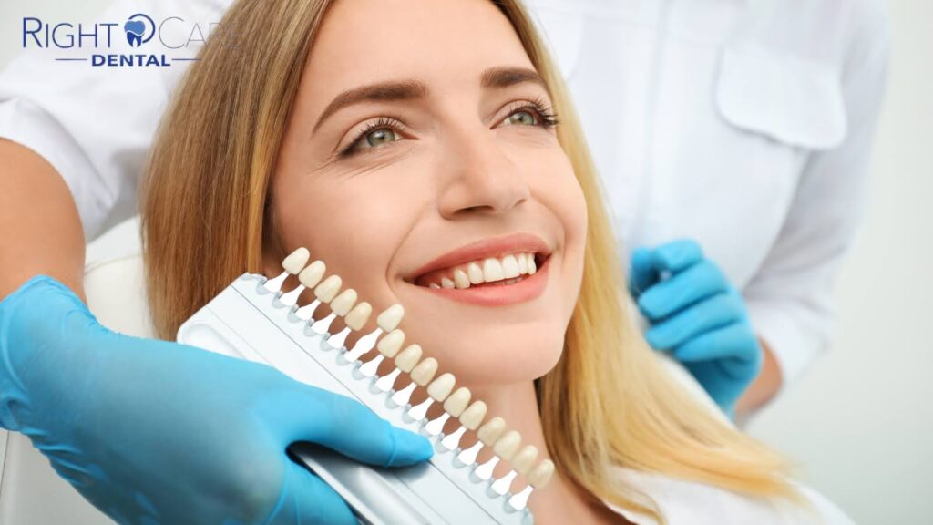 Patient enjoying a perfect smile after cosmetic dental treatment